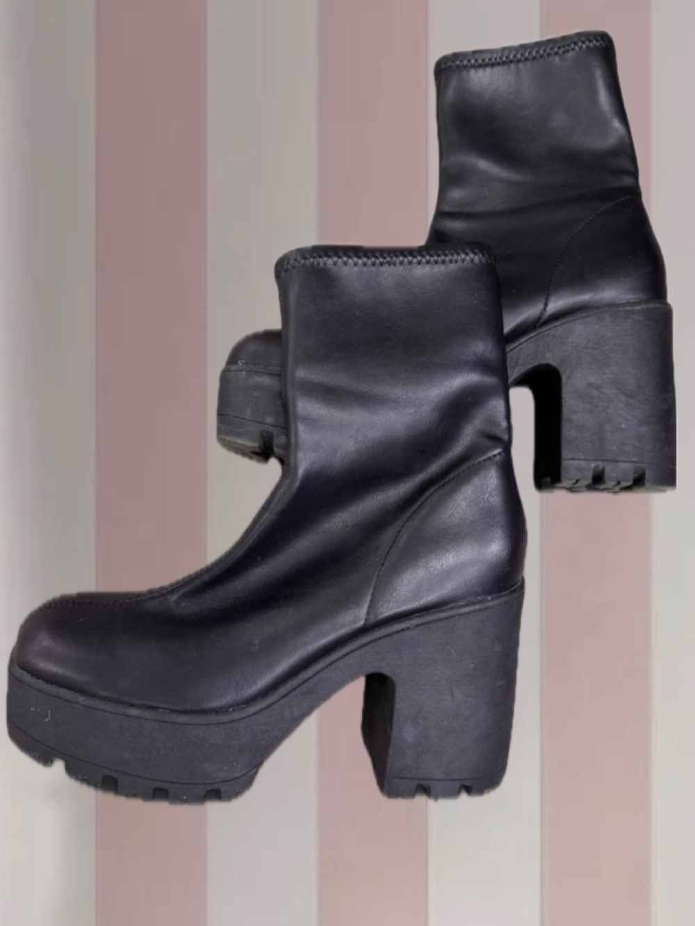 Call It Spring Black chunky platform boots